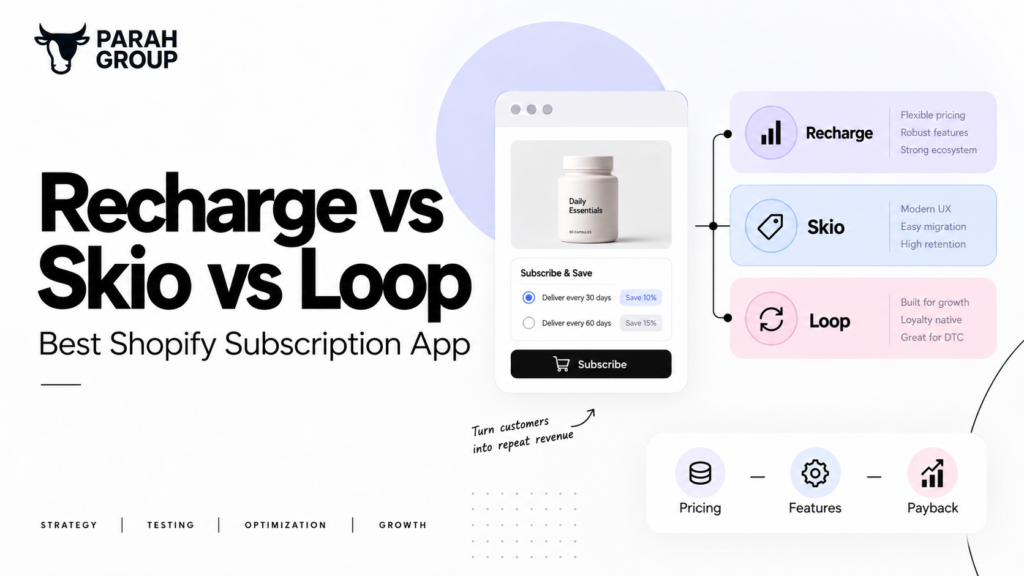 Recharge vs Skio vs Loop Best Shopify Subscription App