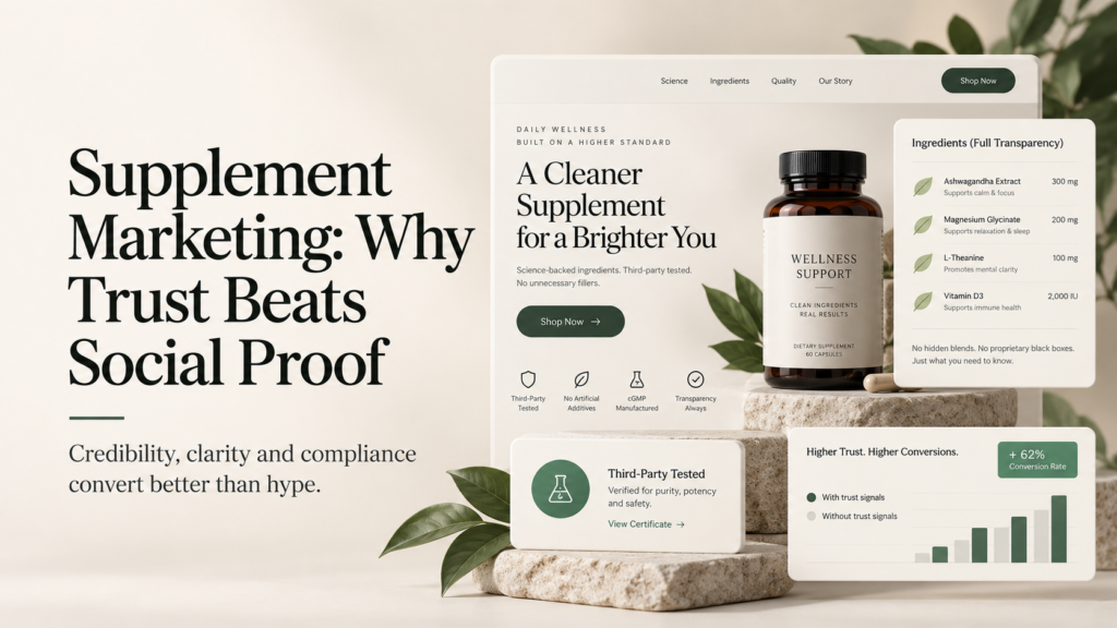 Supplement Marketing Why Trust Beats Social Proof