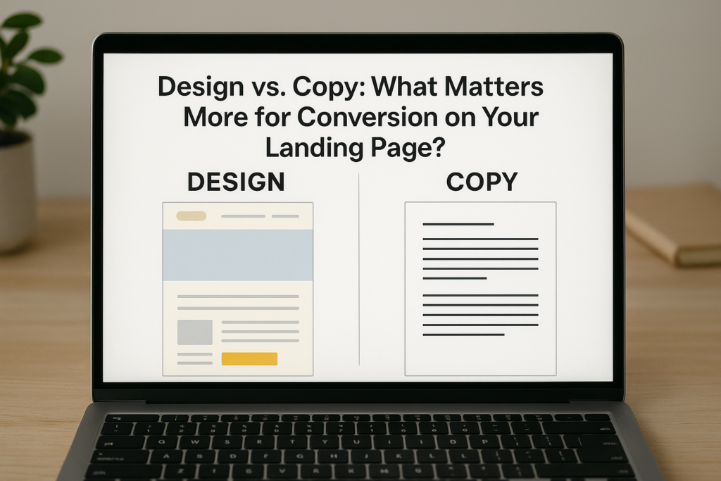 Design vs. Copy: What Matters More for Conversion on Your Landing Page?
