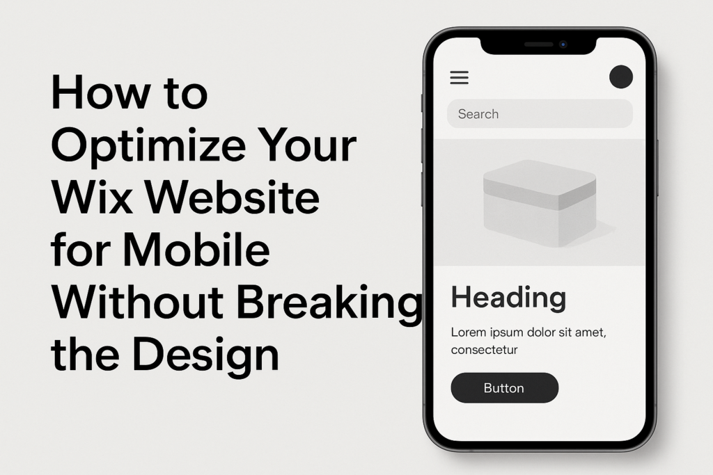 How to Optimize Your Wix Website for Mobile Without Breaking the Design