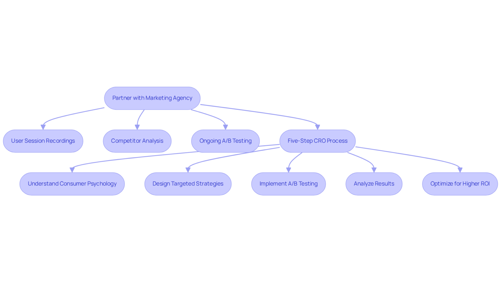 Follow the flowchart to see how partnering with a marketing agency can enhance your promotional strategies. Each box represents a service or step in the process, guiding you towards improved conversion rates and profitability. Follow the flowchart to see how partnering with a marketing agency can enhance your promotional strategies. Each box represents a service or step in the process, guiding you towards improved conversion rates and profitability.